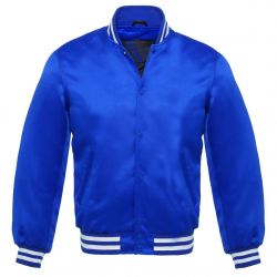 Varsity Satin jacket Royal -White